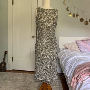 Leopard print silk dress